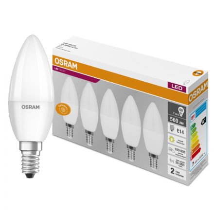 Лампа светодиодная OSRAM LVCLB60 7SW/830 230V E14 5шт/уп (4058075577923) Лампа светодиодная OSRAM LVCLB60 7SW/830 230V E14 5шт/уп (4058075577923)