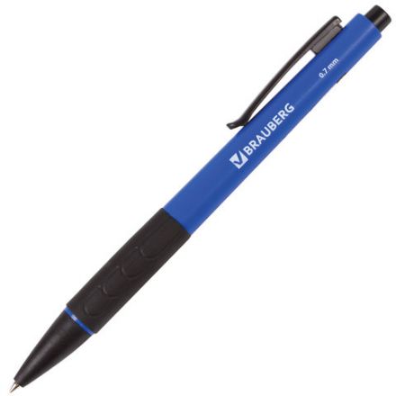Ручка шариковая автоматическая с грипом BRAUBERG "Klasse", СИНЯЯ, корпус ассорти, узел 0,7 мм, линия письма 0,35 мм, 140588 Ручка шариковая автоматическая с грипом BRAUBERG "Klasse", СИНЯЯ, корпус ассорти, узел 0,7 мм, линия письма 0,35 мм, 140588