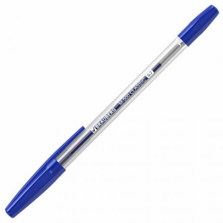Ручки шариковые BRAUBERG "M-500 CLASSIC", НАБОР 4 шт., СИНИЕ, узел 0,7 мм, линия письма 0,35 мм, 143453