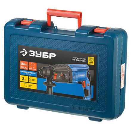 Перфоратор сетевой, 800 Вт, 1200 оборотов/мин, 4800 ударов/мин, патрон SDS+, ЗУБР ЗП-26-800 К Перфоратор сетевой, 800 Вт, 1200 оборотов/мин, 4800 ударов/мин, патрон SDS+, ЗУБР ЗП-26-800 К