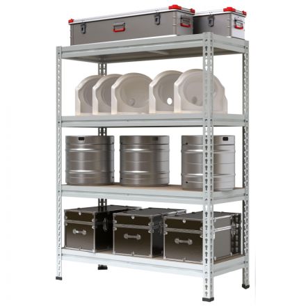 Стеллаж металлический P_МС-Т 18764-2.0  с 4-мя полками 1855х785х2000