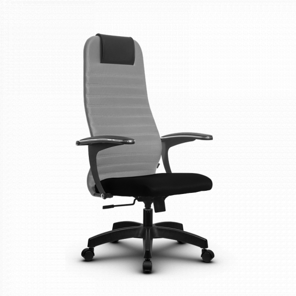 Кресло Метта SU-BU150-10 светло-серое/черное Pl