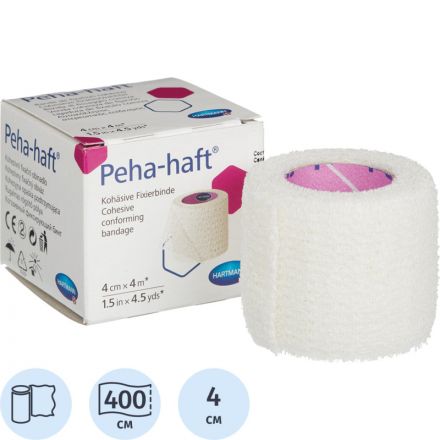 Бинт самофикс эласт 4м х 4см, белый, PEHA-HAFT
