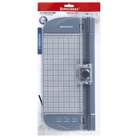 Резак роликовый с тремя типами резки BRAUBERG TRIPLE CUT, до 10 л., длина реза 310 мм, 532330 Резак роликовый с тремя типами резки BRAUBERG TRIPLE CUT, до 10 л., длина реза 310 мм, 532330