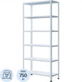 Стеллаж металлический P_МС-236 с 6-ю полками 1000x300x2200
