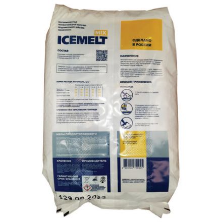 Реагент антигололедный 25 кг, ICEMELT "Mix", до -20С, хлористый натрий, мешок Реагент антигололедный 25 кг, ICEMELT "Mix", до -20С, хлористый натрий, мешок