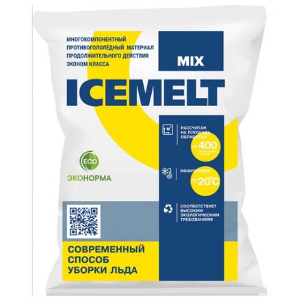 Реагент антигололедный 25 кг, ICEMELT "Mix", до -20С, хлористый натрий, мешок Реагент антигололедный 25 кг, ICEMELT "Mix", до -20С, хлористый натрий, мешок