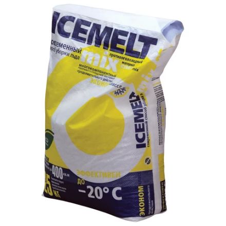 Реагент антигололедный 25 кг, ICEMELT "Mix", до -20С, хлористый натрий, мешок Реагент антигололедный 25 кг, ICEMELT "Mix", до -20С, хлористый натрий, мешок