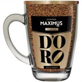 Кофе сублимированный в стеклянной кружке 'D'ORO' ТМ Maximus 70 г