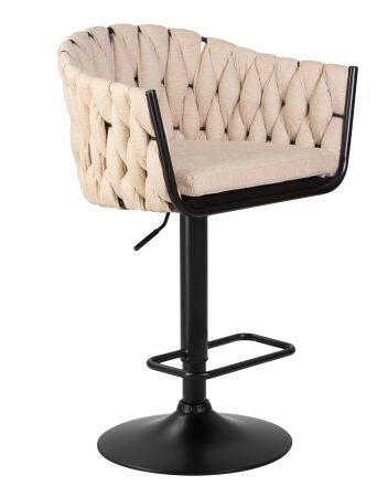 Стул барный DOBRIN LEON, бежевая ткань (LAR 275-1) Стул барный DOBRIN LEON, бежевая ткань (LAR 275-1)