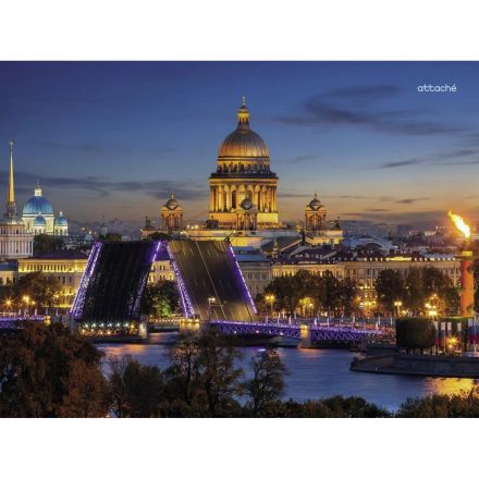 Календарь настенный 3-х блочный 2027 Attache Мост Питер 295х710мм