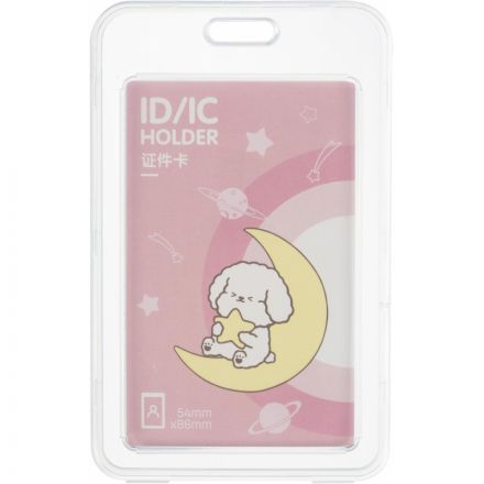 Бейдж Deli вертик.54x86 мм,жест.,держат,замок на кноп+рулетка и тесьма,роз Бейдж Deli вертик.54x86 мм,жест.,держат,замок на кноп+рулетка и тесьма,роз