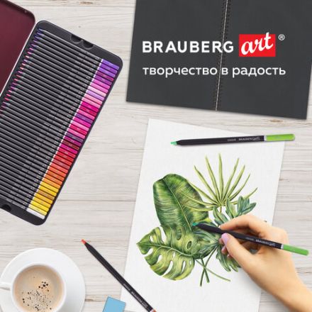 Карандаши художественные цветные BRAUBERG ART PREMIERE, НАБОР 120 цветов, 4 мм, металл кейс, 181692 Карандаши художественные цветные BRAUBERG ART PREMIERE, НАБОР 120 цветов, 4 мм, металл кейс, 181692