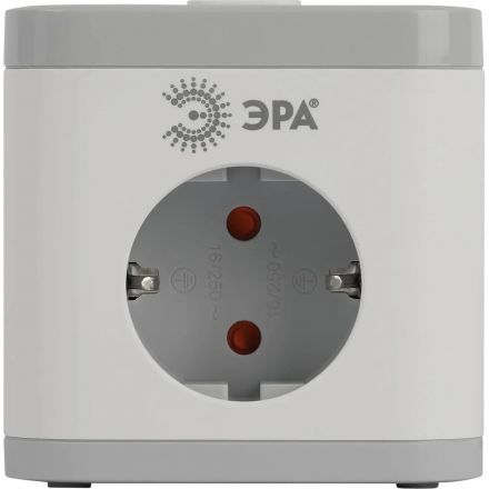 Удлинитель ЭРА CUBE-3es-1,5m-4USB-W 16А белый (Б0069073)