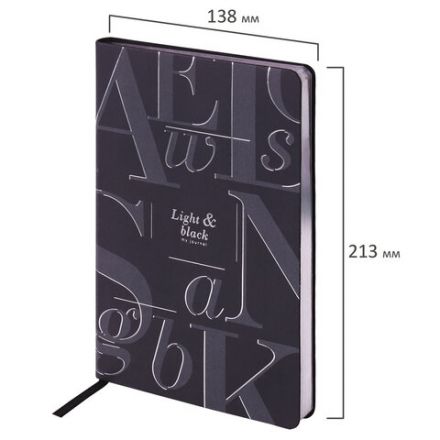Ежедневник недатированный А5 (138х213 мм), BRAUBERG VISTA, под кожу, гибкий, фольга, 136 л., "Black", 112036 Ежедневник недатированный А5 (138х213 мм), BRAUBERG VISTA, под кожу, гибкий, фольга, 136 л., "Black", 112036