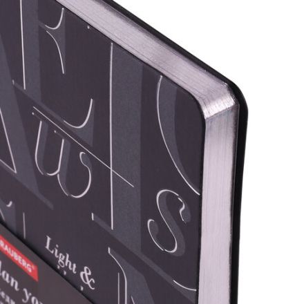 Ежедневник недатированный А5 (138х213 мм), BRAUBERG VISTA, под кожу, гибкий, фольга, 136 л., "Black", 112036 Ежедневник недатированный А5 (138х213 мм), BRAUBERG VISTA, под кожу, гибкий, фольга, 136 л., "Black", 112036