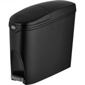 Ведро мусорное с педалью Luscan Slim 20 л, черное, пластик Ведро мусорное с педалью Luscan Slim 20 л, черное, пластик