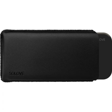 Внешний аккумулятор SOLOVE (Mi) 001M+ 10000mAh, кожаный чехол, черный Внешний аккумулятор SOLOVE (Mi) 001M+ 10000mAh, кожаный чехол, черный