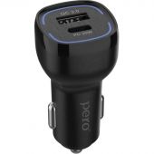 Зарядное устройство автомобильное PERO AC05 USB-A QC3.0/USB-C PD/38W/черное Зарядное устройство автомобильное PERO AC05 USB-A QC3.0/USB-C PD/38W/черное