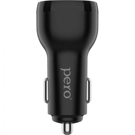 Зарядное устройство автомобильное PERO AC05 USB-A QC3.0/USB-C PD/38W/черное