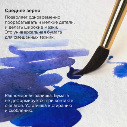 Планшет для акварели ХЛОПОК 30%, 300 г, 190х270 мм, склейка, 4 стороны, среднее зерно, 20 л., BRAUBERG ART PREMIERE, 113251 Планшет для акварели ХЛОПОК 30%, 300 г, 190х270 мм, склейка, 4 стороны, среднее зерно, 20 л., BRAUBERG ART PREMIERE, 113251