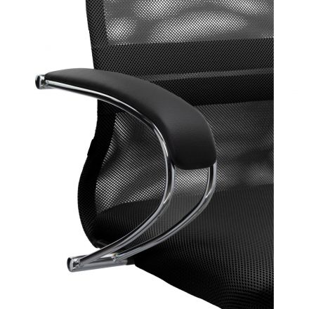 Кресло MT Комус Мебель Easy Chair 675 сетка/ткань,черный,хром Кресло MT Комус Мебель Easy Chair 675 сетка/ткань,черный,хром