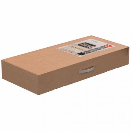 Банкетка для обуви "Торонто-23S", 670х300х490 мм, 2 полки, металл/ткань, белая/бежевая, БТ23СББ