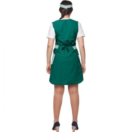 Фартук сарафан Фантазия (с козырьком), цвет зеленый СПб