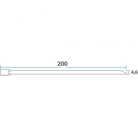 Хомут стяжка кабельная стальная 200x4,6мм REXANT (100 шт/уп) 07-0208-100 Хомут стяжка кабельная стальная 200x4,6мм REXANT (100 шт/уп) 07-0208-100