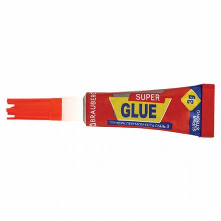 Клей моментальный (суперклей) BRAUBERG, 3 г, ПРОЧНЫЙ, отрывная мультикарта, 605566 Клей моментальный (суперклей) BRAUBERG, 3 г, ПРОЧНЫЙ, отрывная мультикарта, 605566