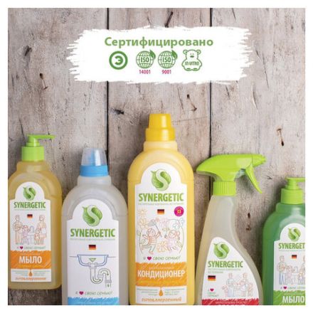 Мыло жидкое 5 л SYNERGETIC "Миндальное молочко", гипоаллергенное, биоразлагаемое, 105506