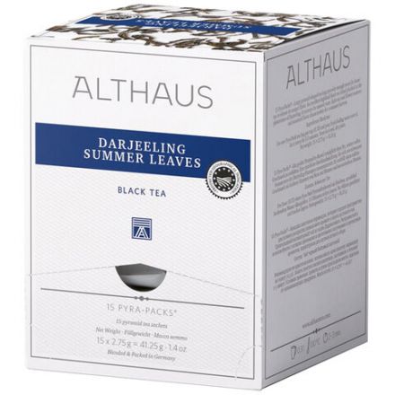 Чай ALTHAUS "Darjeeling Summer" черный, 15 пирамидок по 2,75 г, ГЕРМАНИЯ, TALTHL-P00003 Чай ALTHAUS "Darjeeling Summer" черный, 15 пирамидок по 2,75 г, ГЕРМАНИЯ, TALTHL-P00003