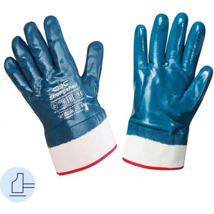 Перчатки защитные STRONGSHELL полное нитриловое покрытие крага р.11 Перчатки защитные STRONGSHELL полное нитриловое покрытие крага р.11