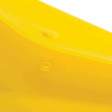 Папка-конверт с кнопкой BRAUBERG А4 до 100 л. прозрачная желтая СВЕРХПРОЧНАЯ 0,18 мм, 270472