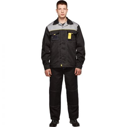 Костюм рабочий летний л10-КБР черн/сер 44-46 170-176