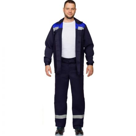 Костюм рабочий летний муж. л16-КБР с СОП син/вас (р.48-50) 182-188