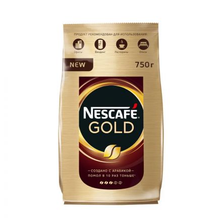 Кофе Nescafe Gold раств.субл.750г пакет,270227 Кофе Nescafe Gold раств.субл.750г пакет,270227