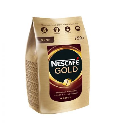 Кофе Nescafe Gold раств.субл.750г пакет,270227 Кофе Nescafe Gold раств.субл.750г пакет,270227