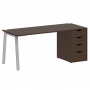 Home Office Стол письменный VR.SP-3-178.4.A Венге/Серый металл 1780*720*750