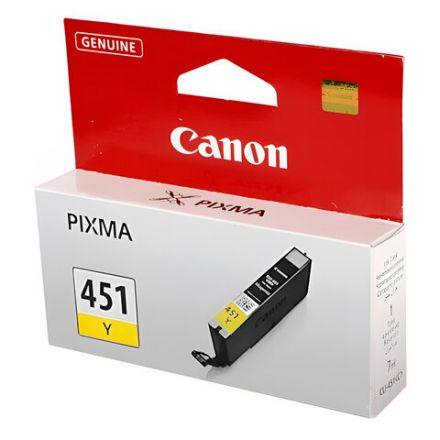 Картридж струйный CANON (CLI-451Y) Pixma iP7240 и другие, желтый, оригинальный, 6526B001 Картридж струйный CANON (CLI-451Y) Pixma iP7240 и другие, желтый, оригинальный, 6526B001