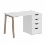 Home Office Стол письменный VR.SP-3-118.4.A Белый/Мокко металл 1180*720*750