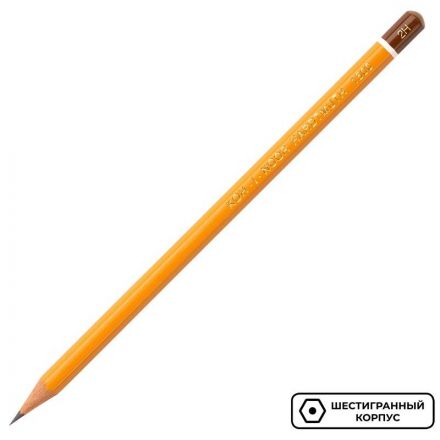 Карандаш чернографитный Koh-I-Noor 1500 2H заточенный