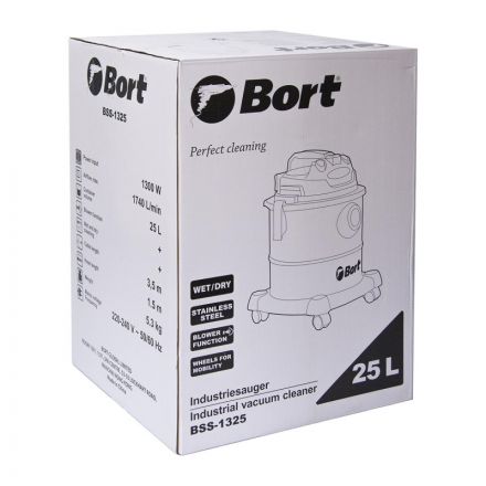 Пылесос строительный для сухой и влажной уборки BORT BSS-1325 (91272218) Пылесос строительный для сухой и влажной уборки BORT BSS-1325 (91272218)