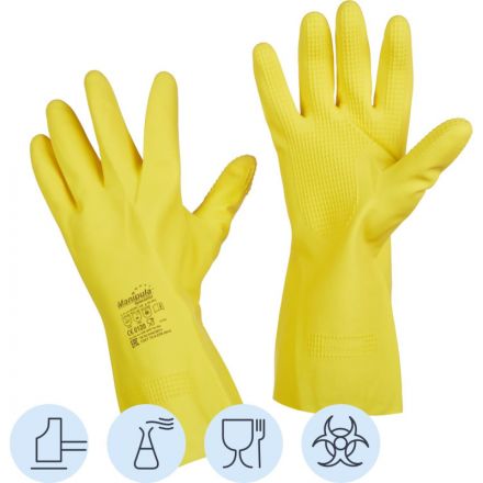 Перчатки Manipula Specialist Форсаж L-F-14 из латекса желтые (размер 9-9.5, L)