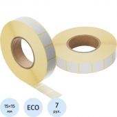 Термоэтикетки Т/ ЭКО 15х15, 2000 шт/рул, вт.40, 7 рул/уп (спайка) Термоэтикетки Т/ ЭКО 15х15, 2000 шт/рул, вт.40, 7 рул/уп (спайка)