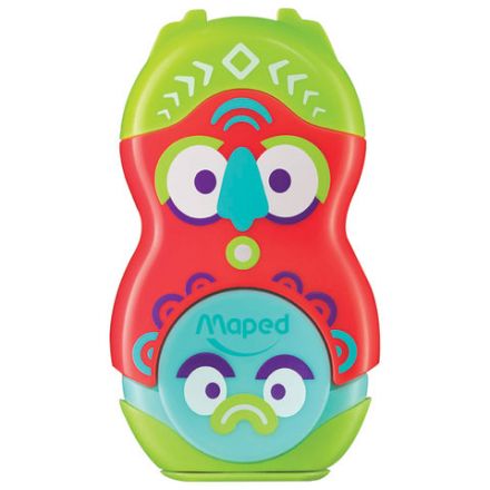 Точилка MAPED "Loopy Fancy", с контейнером и стирательной резинкой, корпус ассорти, 049131 Точилка MAPED "Loopy Fancy", с контейнером и стирательной резинкой, корпус ассорти, 049131