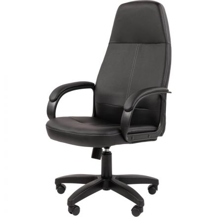 Кресло VT_EChair-674 TPU кож.зам черный пластик