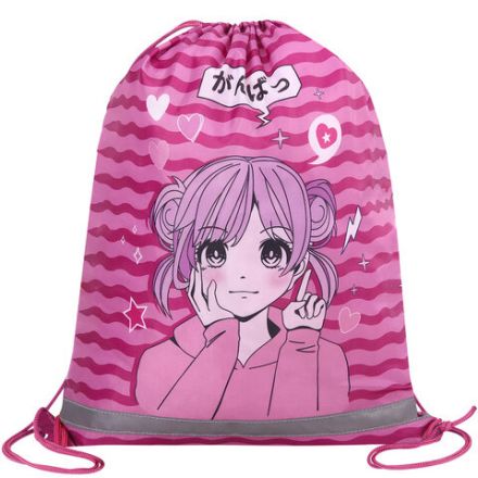Мешок для обуви BRAUBERG KIDS, светоотражающая полоса, 46х36 см, "Anime style", 272391 Мешок для обуви BRAUBERG KIDS, светоотражающая полоса, 46х36 см, "Anime style", 272391