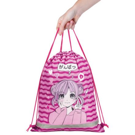 Мешок для обуви BRAUBERG KIDS, светоотражающая полоса, 46х36 см, "Anime style", 272391 Мешок для обуви BRAUBERG KIDS, светоотражающая полоса, 46х36 см, "Anime style", 272391