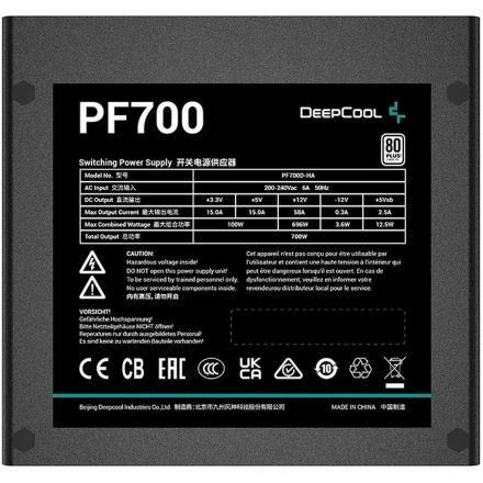 Блок питания Deepcool ATX 700W PF700 V2 80+(20+4pin)APFC 120/fan 6xSATA RTL